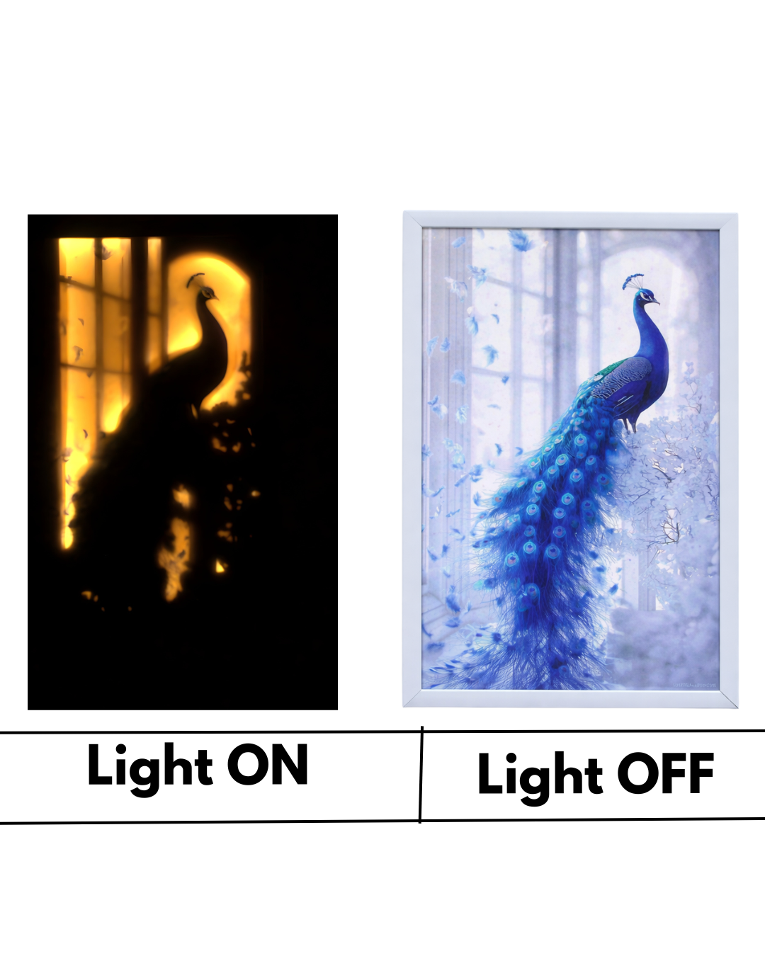 Elegance in Blue: Majestic Peacock Art Print