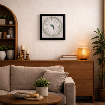 Hare Krishna Mandala – Glowing Maha Mantra & Hidden Flute Player LED Art